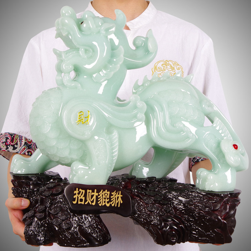 招财貔貅摆件一对家居客厅电视酒柜装饰品店铺开业礼品收银柜台摆
