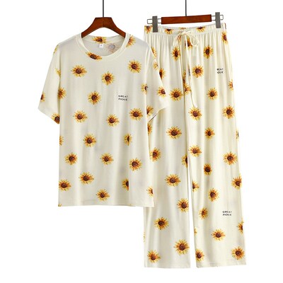 初中女生睡衣夏季少女风夏天高中可爱2024薄款套装短袖长裤家居服