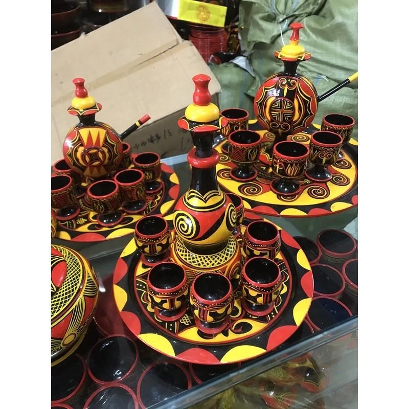 四川凉山少数民族特色工艺品昭觉C彝族漆器酒具 酒杯酒壶民间特色