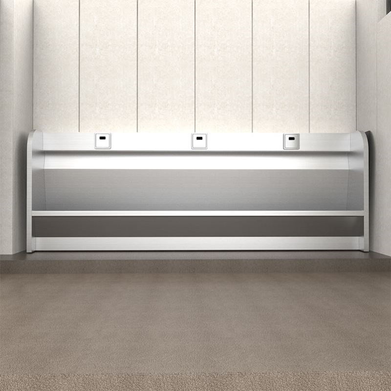 304不锈钢小便池小便槽落地式感应幼儿园脚踏式尿斗W小便器挂墙式