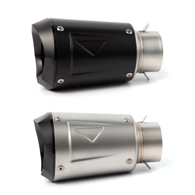 摩托车改装地平线川崎大排量炸街烟筒短款碳纤排气管AR贴标配件