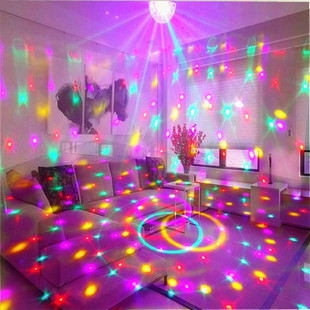 声控舞台灯光LED彩灯KTV闪光灯串灯酒吧家用卧室浪漫装 饰七彩挂灯