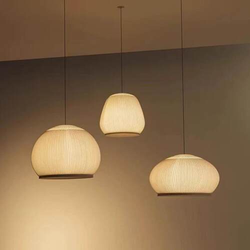 西班牙Vibia Knit设计师氛围吊灯现代奶油风客厅餐厅灯卧室布艺灯