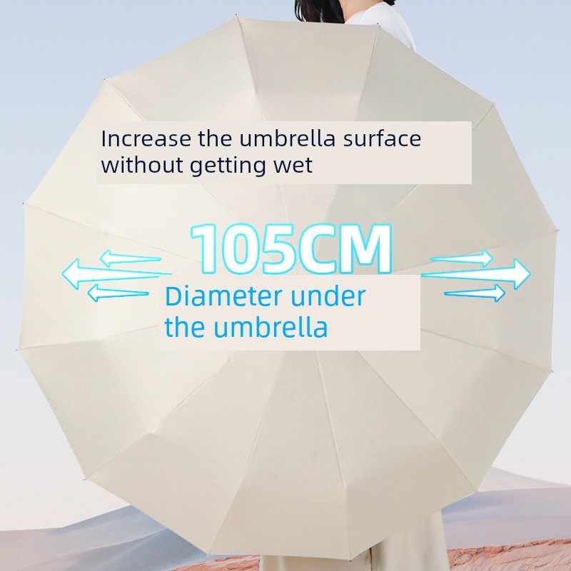 24骨自动伞,超大双伞r,可折叠,风雨无阻,家用全自动暴雨专用伞