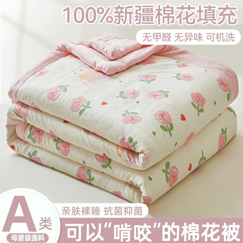 2025新款毛毯夏季午睡沙发盖毯子新疆棉花L夏凉被单人儿童空调被