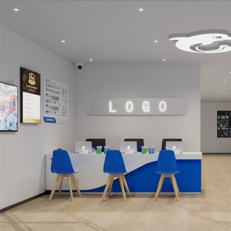 携程旅游服务台前台o桌接待台公司烤漆吧台去哪儿旅行社咨询收银