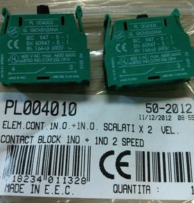 GIOVENZANA高低触点PL004010(PL004003、PL004004)GG快慢双速触点
