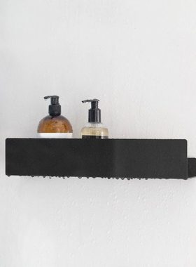 IOA浴室金属卫生间淋浴置物架厕所挂墙搁板收纳置物架简约风层架