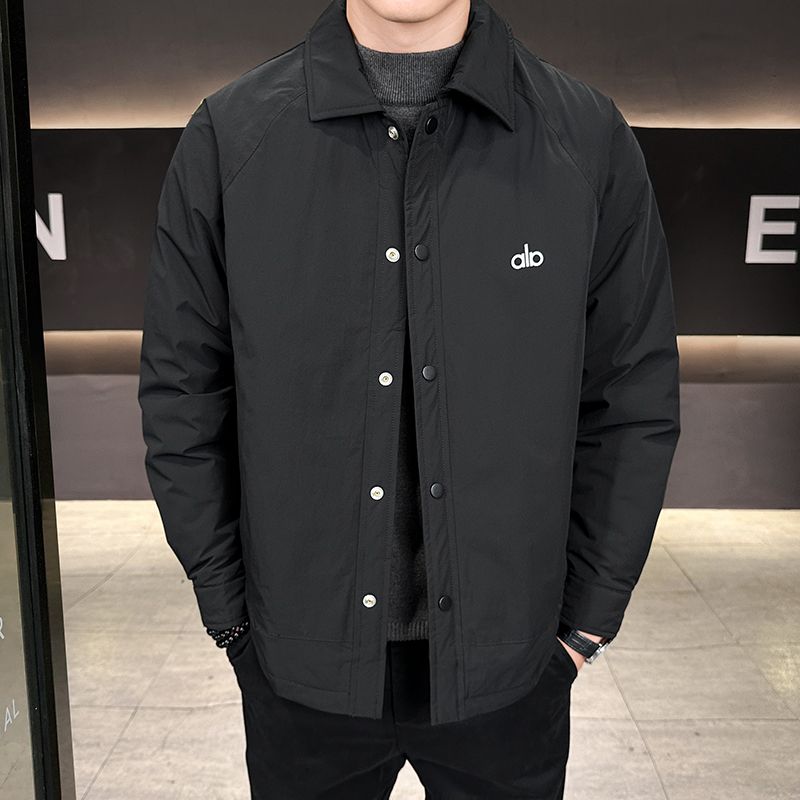 主推冬季二棉翻领加棉加厚简约胸标休闲夹克外套 M~4XL-P110