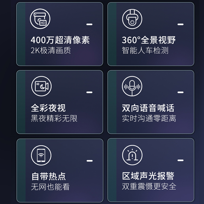 大华网络高清监控摄像头手机wifi360度无线远程室外全景4g球机