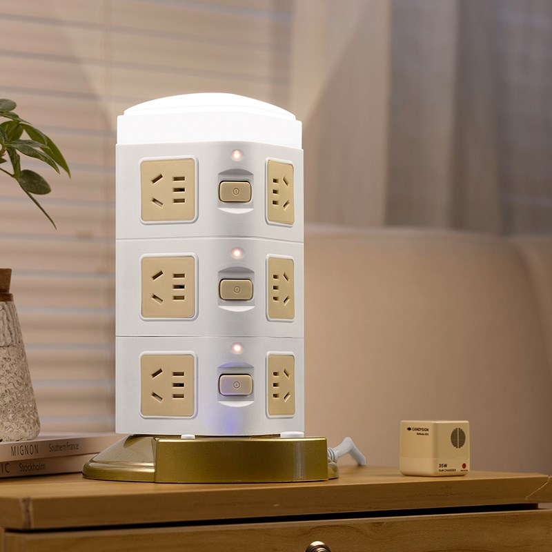 立式插座转换器接拖插排插线板轨道插头三插多用国际三角万能三孔