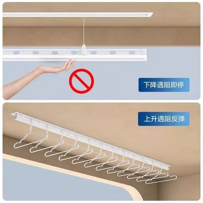 电动晾衣架隐形晾衣架智能伸晾衣机家用隐藏内嵌式阳台晾衣晒被杆
