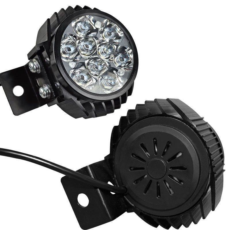 电动车灯led强光代驾车灯九珠射灯锂电车客厅灯喇叭代驾喇叭灯一