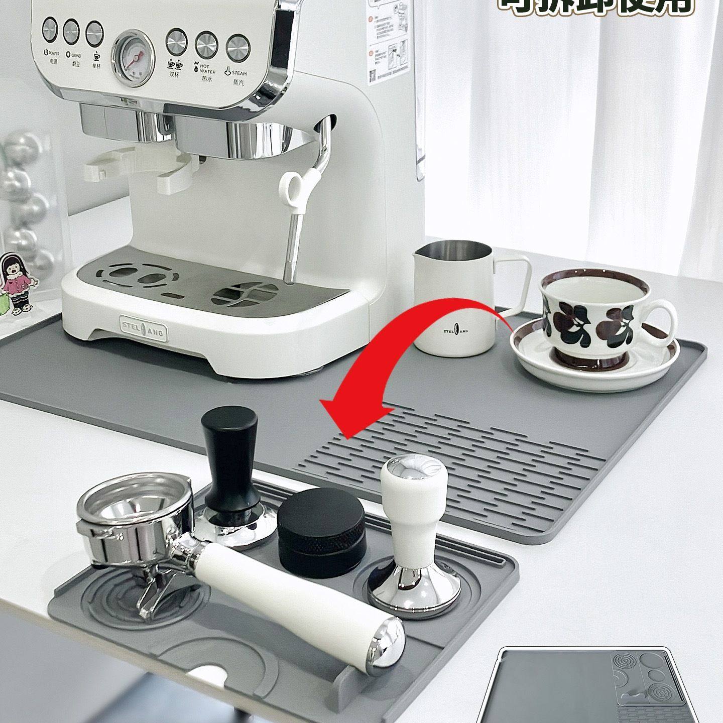 加厚意式咖啡机垫吧台硅胶垫压粉垫器具收纳垫沥水垫桌面垫易冲洗