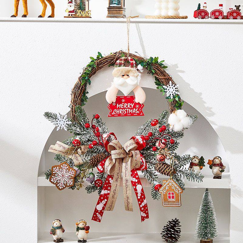 圣诞节装饰花环藤条挂饰圣诞墙上挂件门店铺场景布置装饰品,节庆用品/礼品,圣诞装饰品,淘宝优惠券,粉丝福利购,淘宝优惠卷