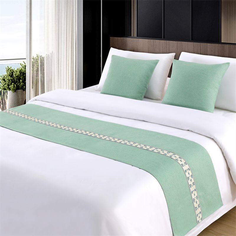 纯色酒店床尾巾轻奢床旗民宿高档床旗床盖专用,床上用品,床盖,淘宝优惠券,粉丝福利购,淘宝优惠卷