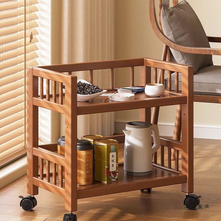 可移动小推车家用带轮实木茶几小户型沙发边几茶水架多功能置物架,住宅家具,移动边几/推车,淘宝优惠券,粉丝福利购,淘宝优惠卷