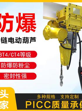 防爆环链式电动葫芦1-10吨粉尘防爆和气体防爆BT4CT4链条起重葫芦