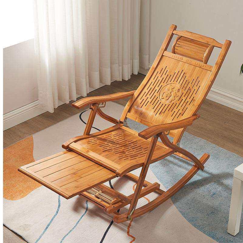 摇摇椅躺椅大人逍遥椅子成人家用阳台午睡懒人老人竹摇椅新中式