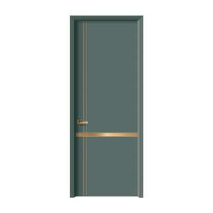 轻奢莫兰迪烤漆门现代卧室门新中式房间静音实木复合门简约风