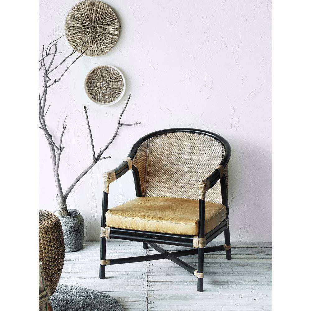 印尼天然藤椅真藤老藤椅单人靠背椅编织藤圈椅老式藤编懒人休闲椅