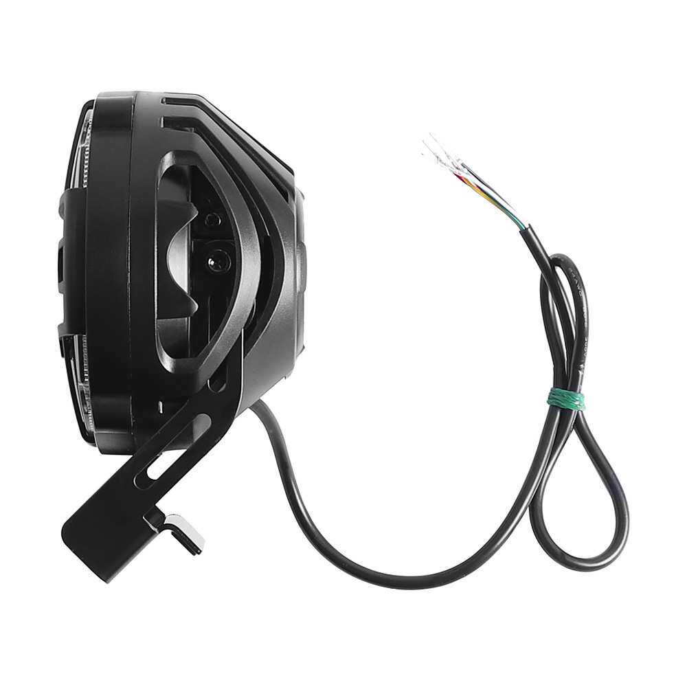 电动摩托雪地车越野车喇叭前灯 铝合金36V48V通用高亮远近光大