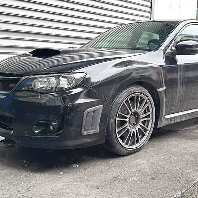 适用斯巴鲁翼豹 WRX STI 2008-2014 前杠出风口侧腮车贴外饰改装