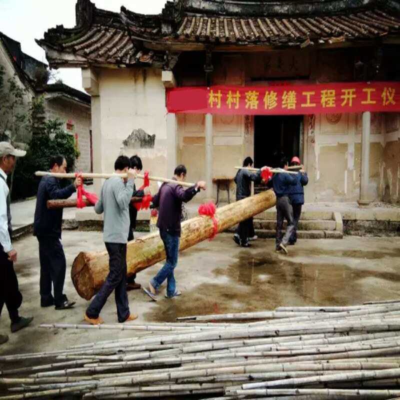 福建深山老杉木古建大杉木圆柱子主梁次梁木梁椽子挂落材料瓦片屋