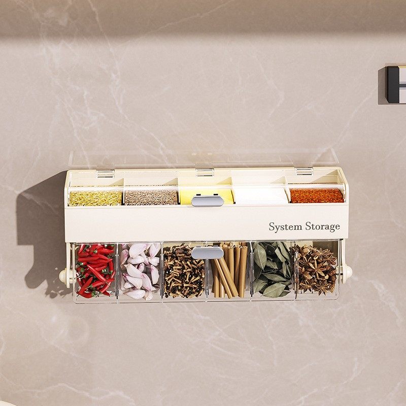 多功能家用厨房收纳盒免打孔创意组合收纳架壁挂式置物架收纳