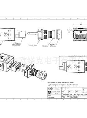 HARTING浩亭09354330401哈丁 PushPull板端连接器弹片接线