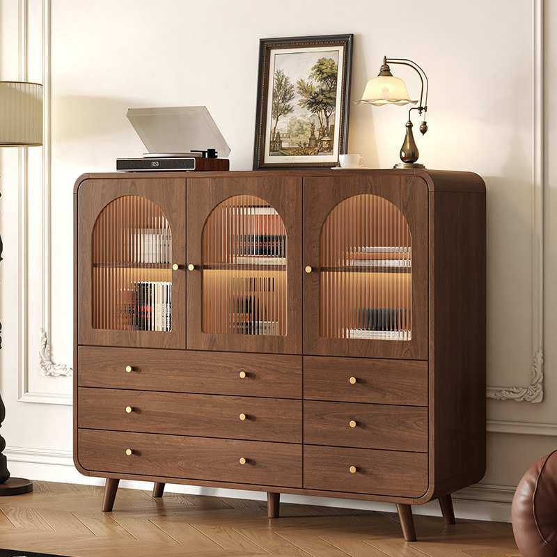 复古风餐边斗柜客厅电视旁边柜靠墙储物收纳柜卧室床尾置物矮柜,3C数码配件,USB灯,淘宝优惠券,粉丝福利购,淘宝优惠卷