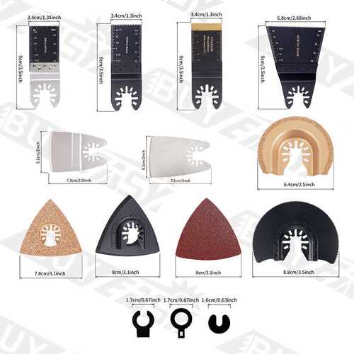 百益30件套万用宝锯条多功能锯片装修开孔切割木工工具