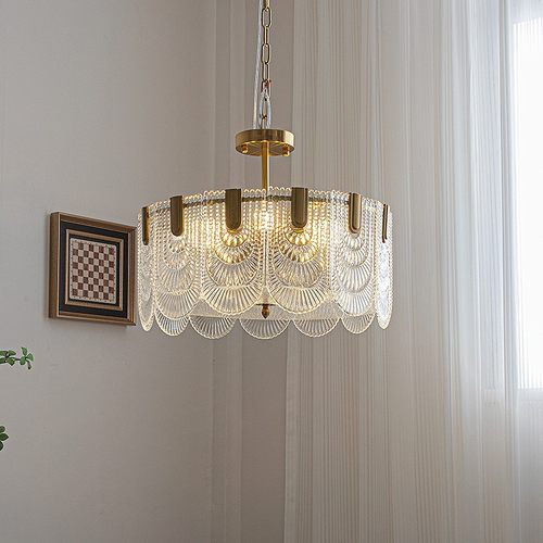 法式轻奢卧室吸顶灯现代简约餐厅书房灯网红款玻璃片LED灯具