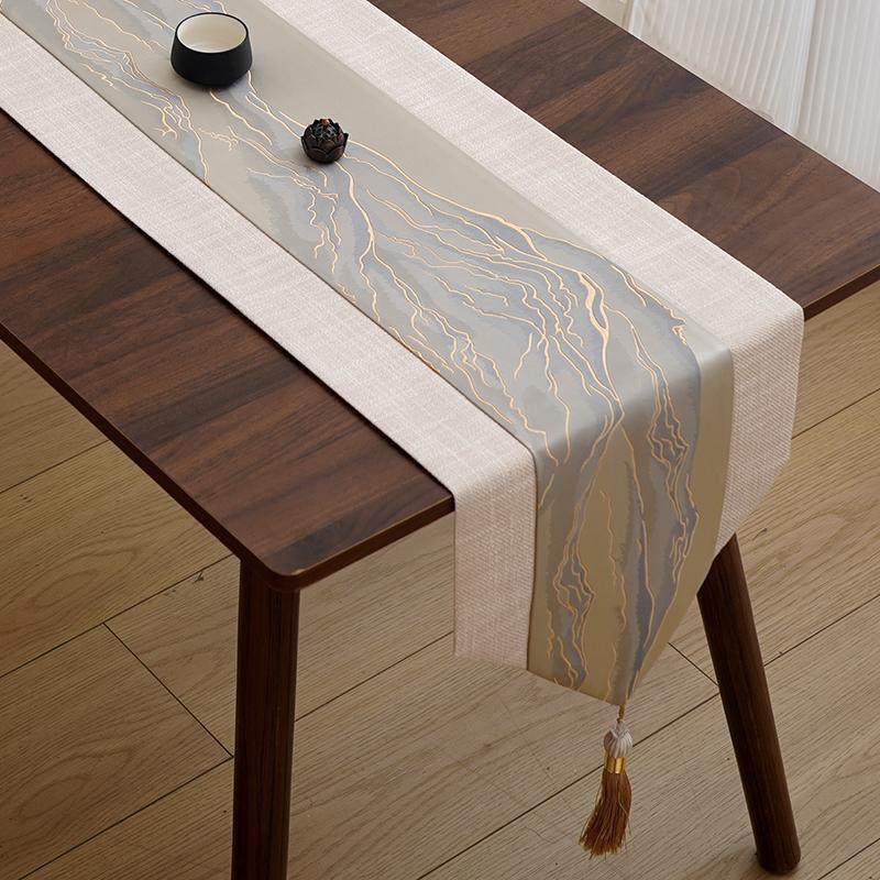 新中式禅意桌旗轻奢高端茶几桌布餐桌电视柜盖布茶桌茶席包邮