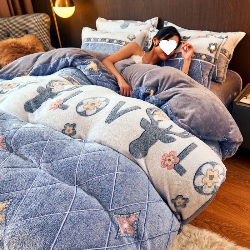 雪花绒被套单件珊瑚绒冬季加厚双面绒被罩牛奶绒床上法兰绒三件套,床上用品,被套,淘宝优惠券,粉丝福利购,淘宝优惠卷