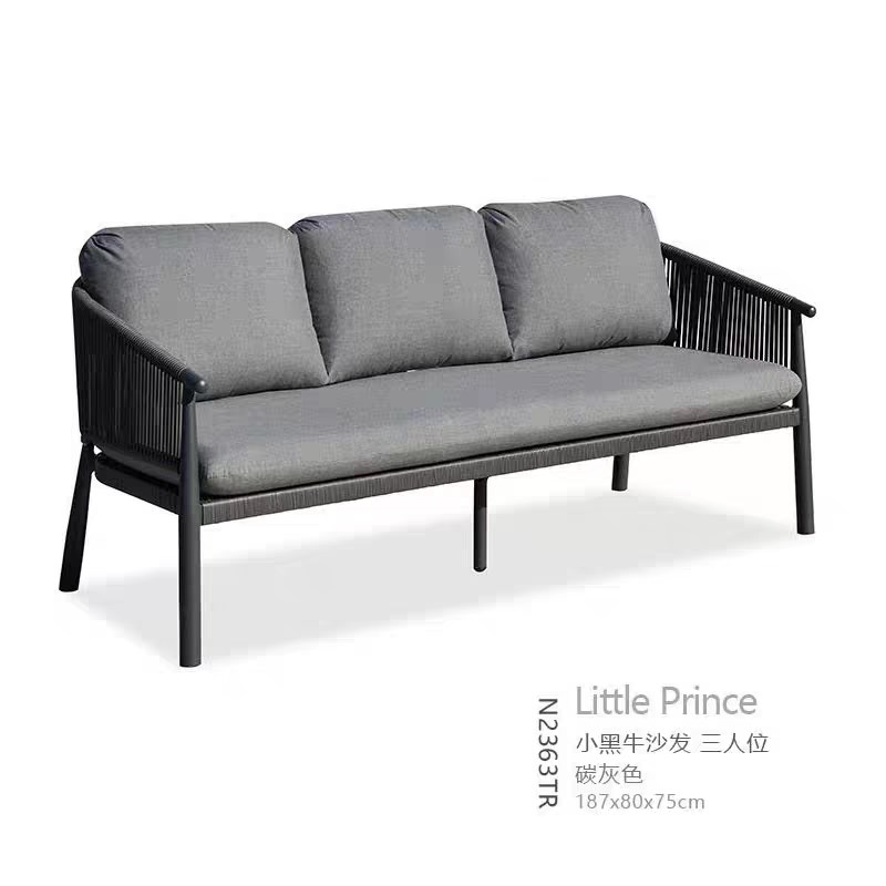 酒店民宿座椅藤沙发铝合金休闲沙发组合阳台别墅沙发桌椅户外庭院