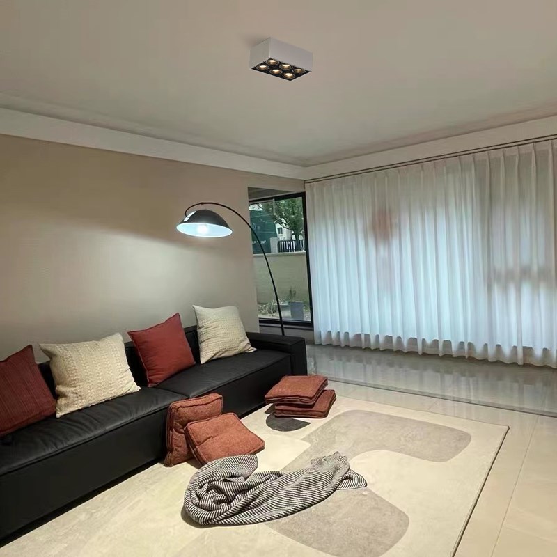 led明装射灯可调角度防眩护眼吸顶客厅无主灯家用长条斗胆灯筒灯