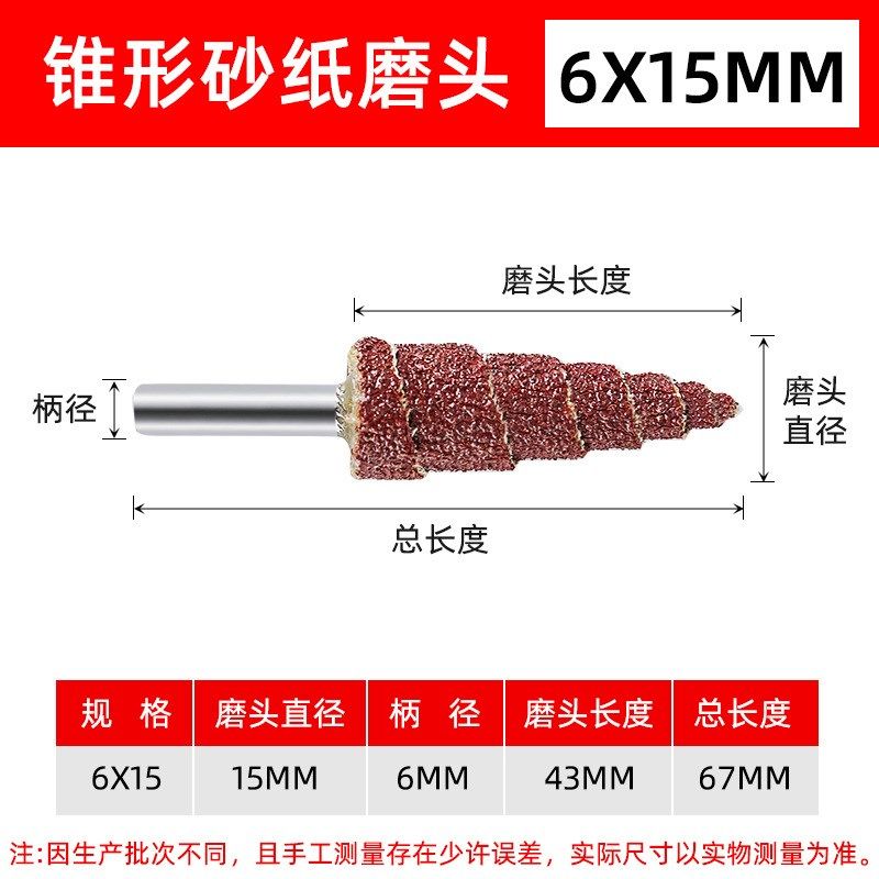 锥形砂纸砂布打磨头带柄百叶轮砂纸磨头锥形金属木雕根雕打磨抛光,标准件/零部件/工业耗材,磨头,淘宝优惠券,粉丝福利购,淘宝优惠卷