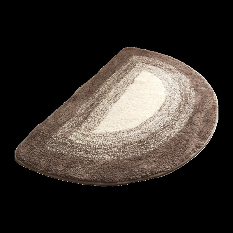 咖啡色半圆形地垫现代时尚浴室吸水脚垫客厅入户大门口门垫可机洗