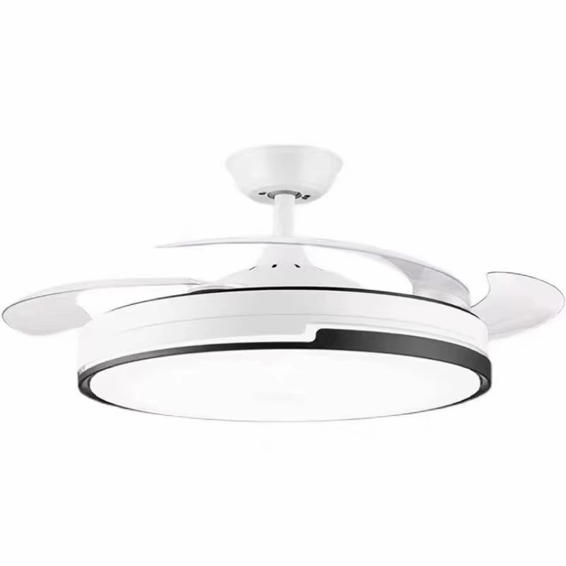 OP殴普吊扇灯客厅餐厅卧室简约现代led隐形变频静音一体风扇吊灯