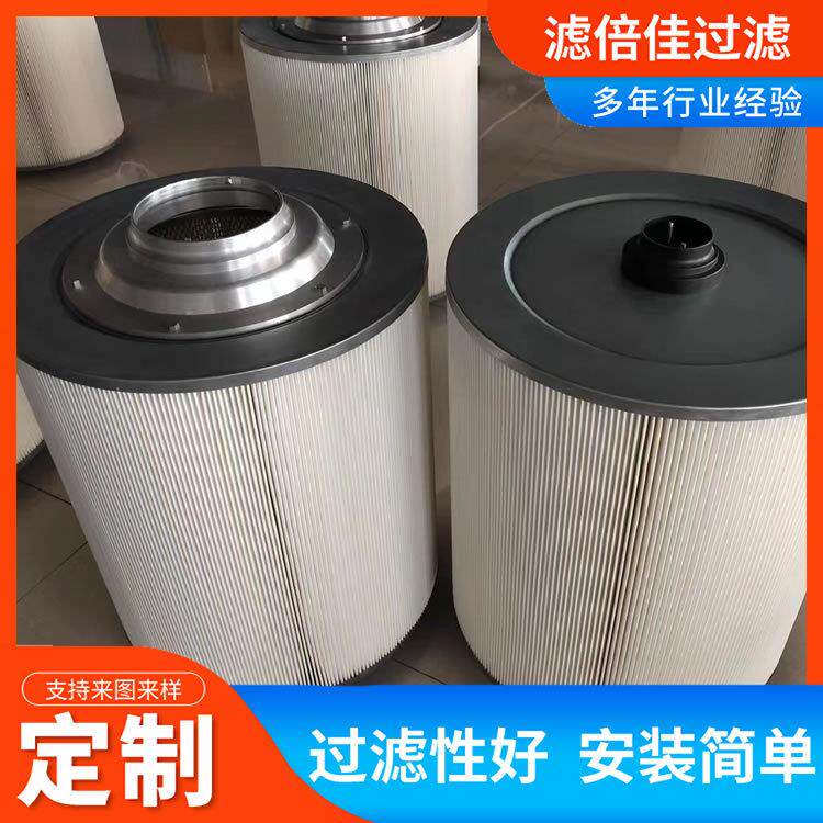 钻机吸尘集尘箱滤芯内螺纹除尘滤芯滤筒旋转内螺纹空气粉尘滤芯