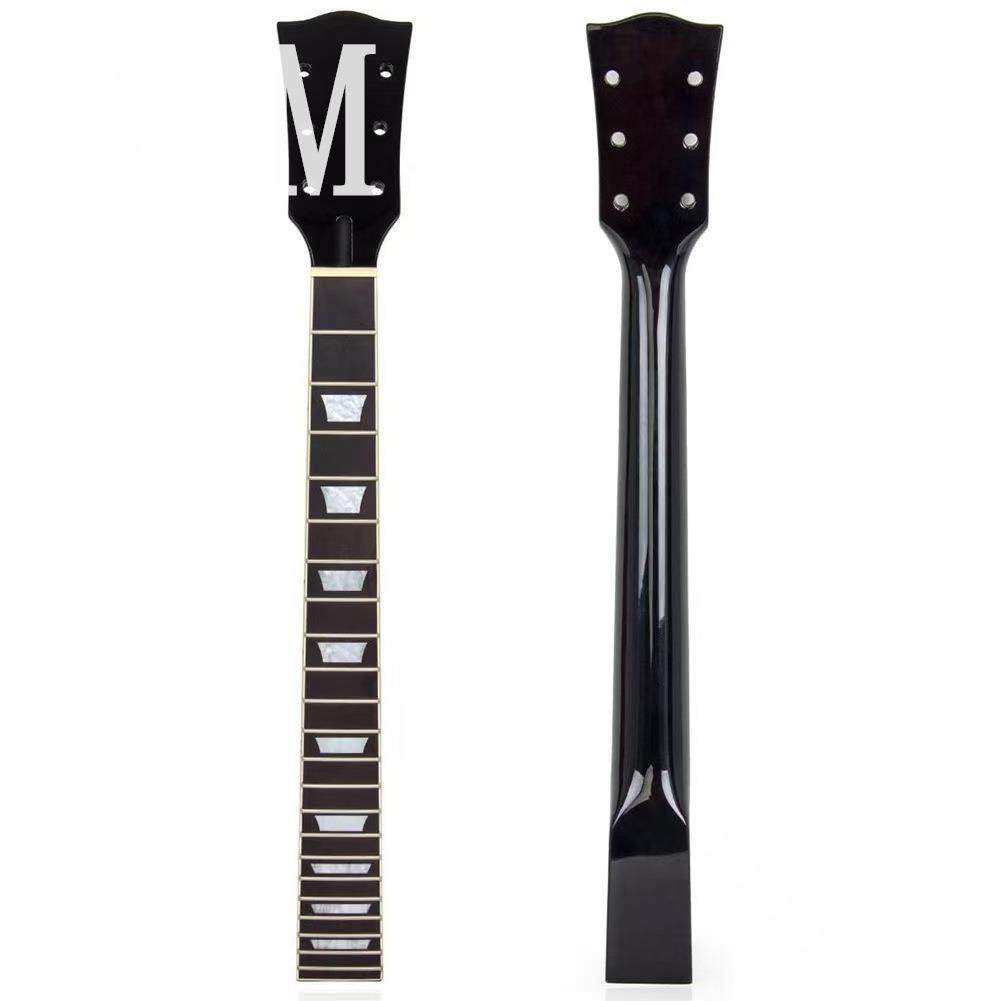 LP 22品6弦亮光黑色电吉他琴颈枫木玫瑰木指板扇形音点电吉他琴柄