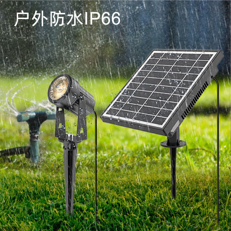 跨境热卖IP67太阳能草地灯草坪灯防水户外草地灯一拖四一拖六