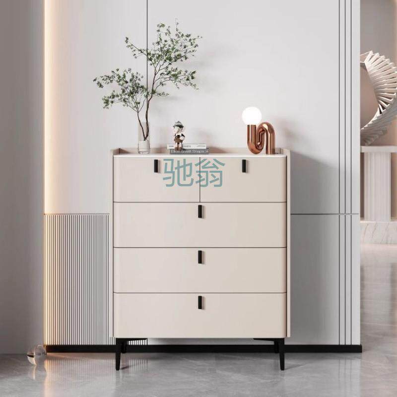 FN6实木斗柜意式现代简约客厅卧室床尾储物五六九斗收纳柜靠墙餐