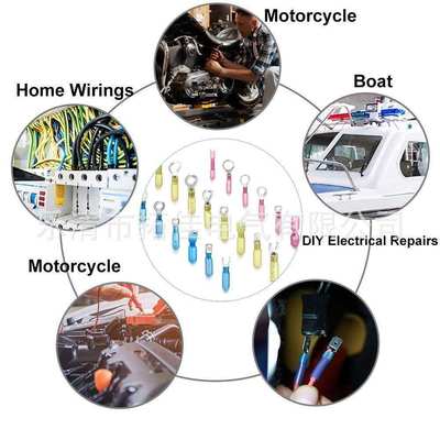 跨境紫铜250pcs盒装防水热缩端子套装中接接线热缩端子套装组合