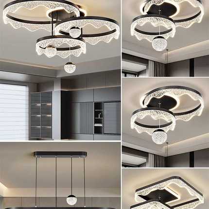 客厅灯2025新款轻奢感意式led极简卧室客厅主灯吸顶灯全屋灯具