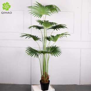 大型仿真蒲葵树盆栽 人造树落地葵树造景 装饰仿真绿植蒲葵树