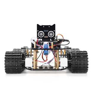 新版智能机器人履带式坦克小车底盘TT02遥控避障循迹比赛创客学习
