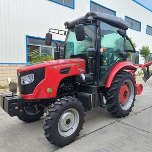 拖拉机农用四驱柴油发动机大棚王504配三铧犁开沟起垄深耕旋耕机