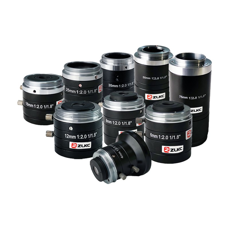 C口工业镜头4mm12mm75mm手动光圈定焦镜头500万相U机镜头FA无畸变